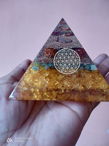 Citrine Crystal Pyramid - Polished 40mm | Business Gift, Outdoor Decoration, Wedding Decoration, Home Decoration, Traditional, Religious, Spiritual Theme
