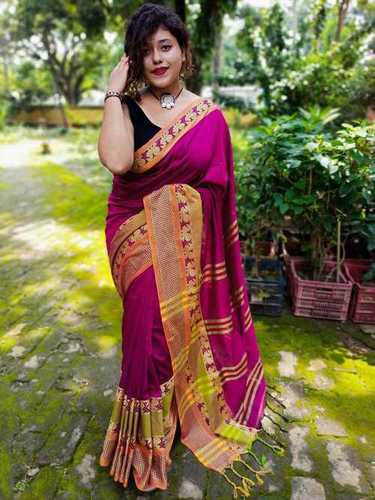 Cotton designer Full body weaving saree.