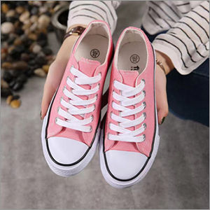 Ladies Pink Canvas Shoes