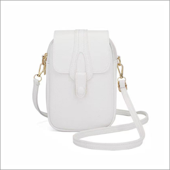 White Mini Leather Sling Bag