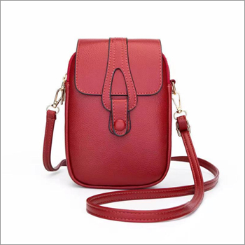 Red Mini Leather Sling Bag