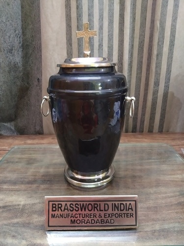 Iron Cremation Urn With Cross Funeral Supplies