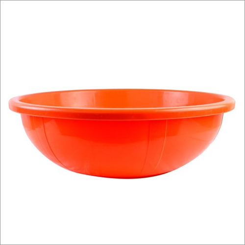 Orange Plastic Ghamela - 15kg Round | Durable Plastic, Vibrant Orange Color, Versatile for Gardening and Construction Tasks