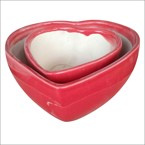 Heart Shape Bonsai Ceramic Pot