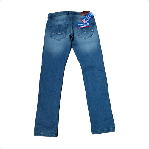 Blue Mens Trendy Faded Jeans