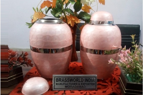 Pink Prestige Brass Cremation Urn Funeral Supplies