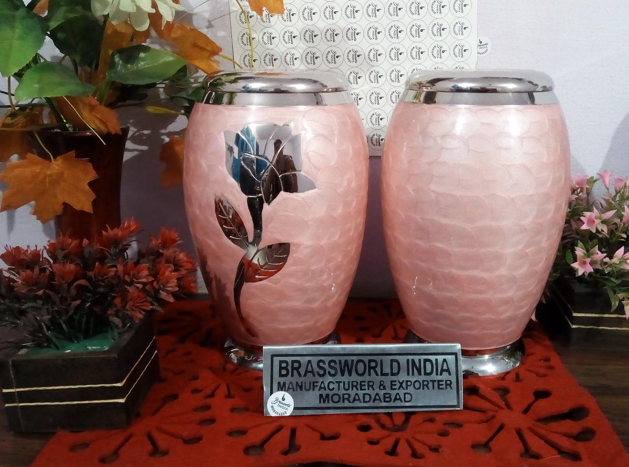 Pink Prestige Brass Cremation Urn Funeral Supplies