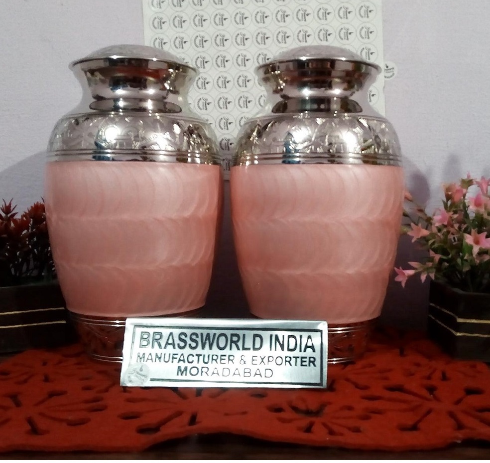 Pink Prestige Brass Cremation Urn Funeral Supplies