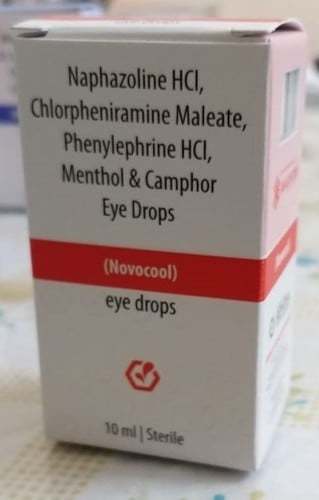 Naphazoline Hci, Chlorpheniramine Maleate, Phenylephrine Hci, Menthol & Camphor Eye Drops