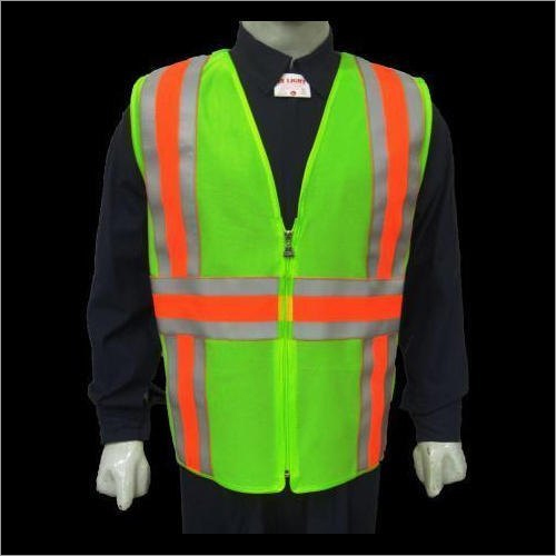 Green Fabric Safety Jacket