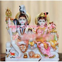 Beautiful Marble Shiv Parivaar Statue