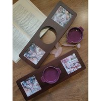 Lavender Colour Wooden Platter For Ceramic Bowl