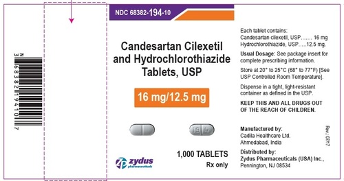 Candesartan Cilexetil and Hydrochlorothiazide Tablets 16mg