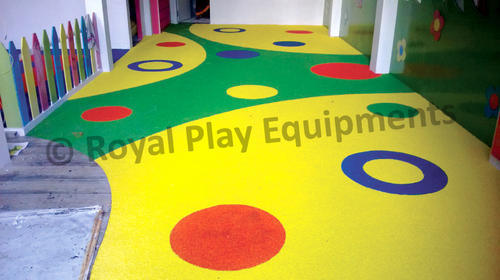 Green Colored Rubber Flooring