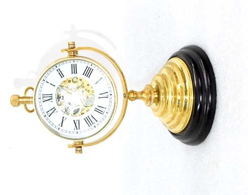 Brass Mechanical Table Clock Gender: Unisex