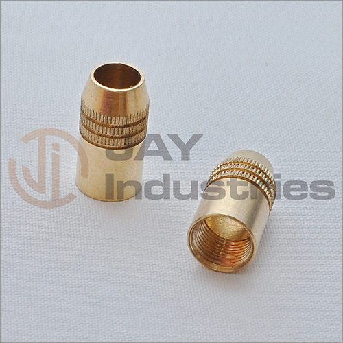 Brass Straight Knurled Threaded Cap