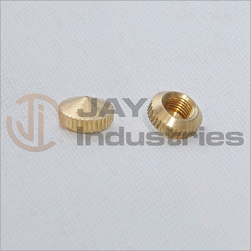 Brass Knurled Cone Nut