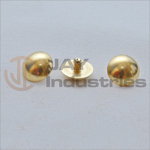 Brass Half Spherical Head Mirror Cap