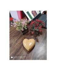 Wood Polished Heart Keepsake Urn Funeral Supplies