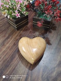 Wood Polished Heart Keepsake Urn Funeral Supplies