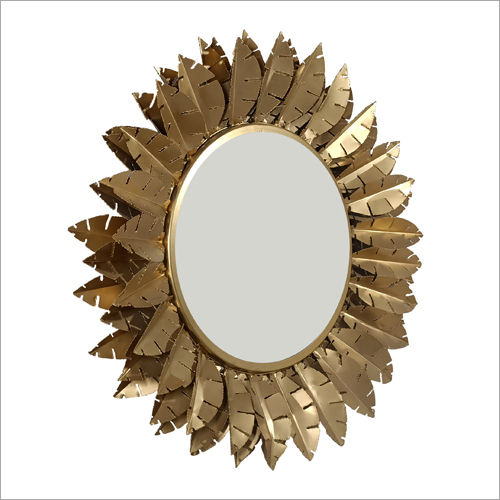 Round Decorative Sunflower Wall Mirror