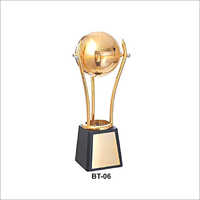 Brass Sports Trophy - Brass And Wooden, 10 Inches, Golden Color, Polished Finish, Corrosion Free Features