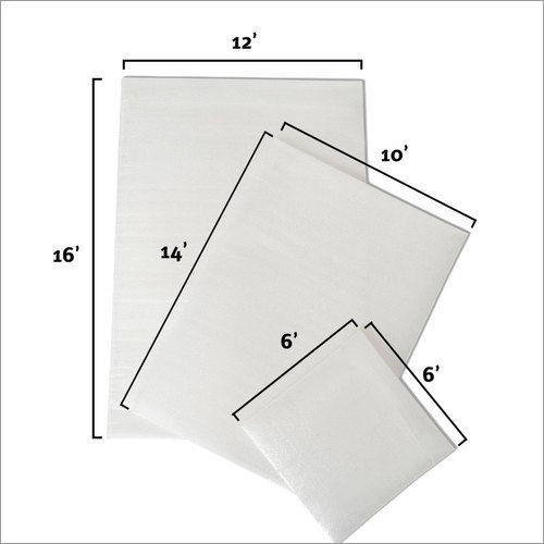 White Epe Foam Bag Length: 6 Inch (In)