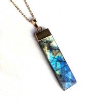 Labradorite pendant with gold plated