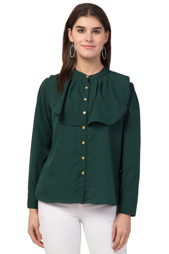 Ladies Green Casual Top for Girls & Women