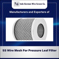 Sliver Ss Wire Mesh For Pressure Leaf Filter