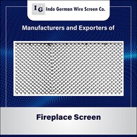 Fireplace Screen - Stainless Steel Mesh, Polished Silver Finish | Customized Size For Industrial Applications