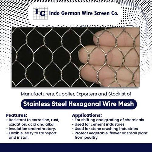 Sliver Stainless Steel Hexagonal Wire Mesh at Best Price in Mumbai