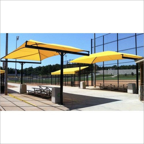 Steel Yellow Tensile Canopy Structure