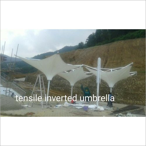 White Inverted Umbrella Tensile Structure