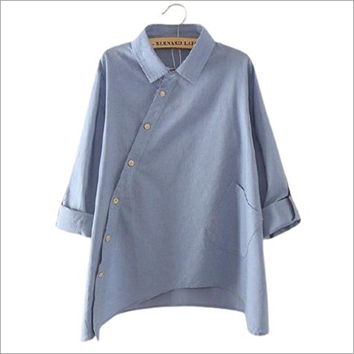 Ladies One Side Crop Cutting Shirt