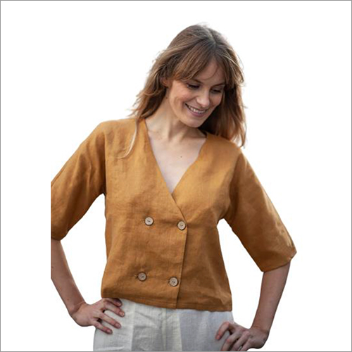 Ladies Crop Blouse Shirt