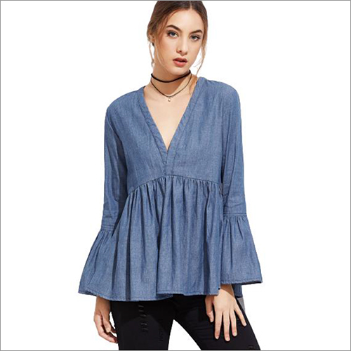Ladies V Neck Kedia Top