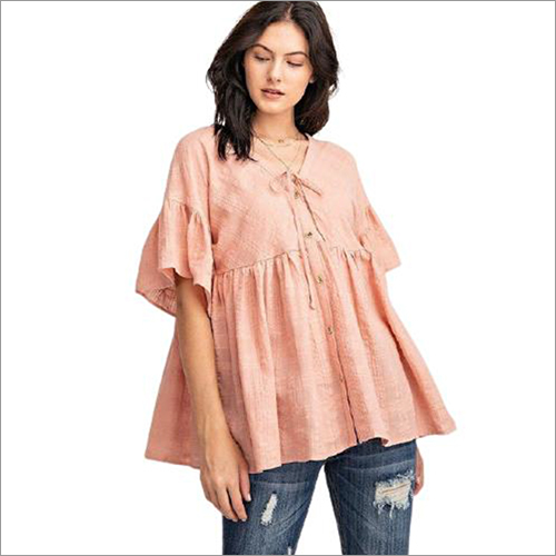 Ladies Round Freely Blouse Top