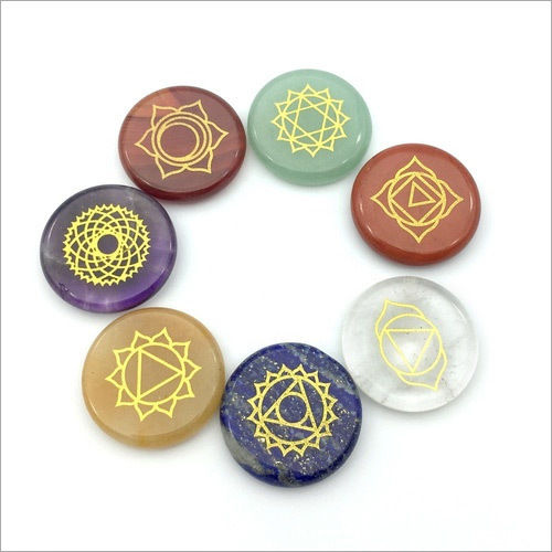 7 Chakra Palm Stone Set Grade: Aaa