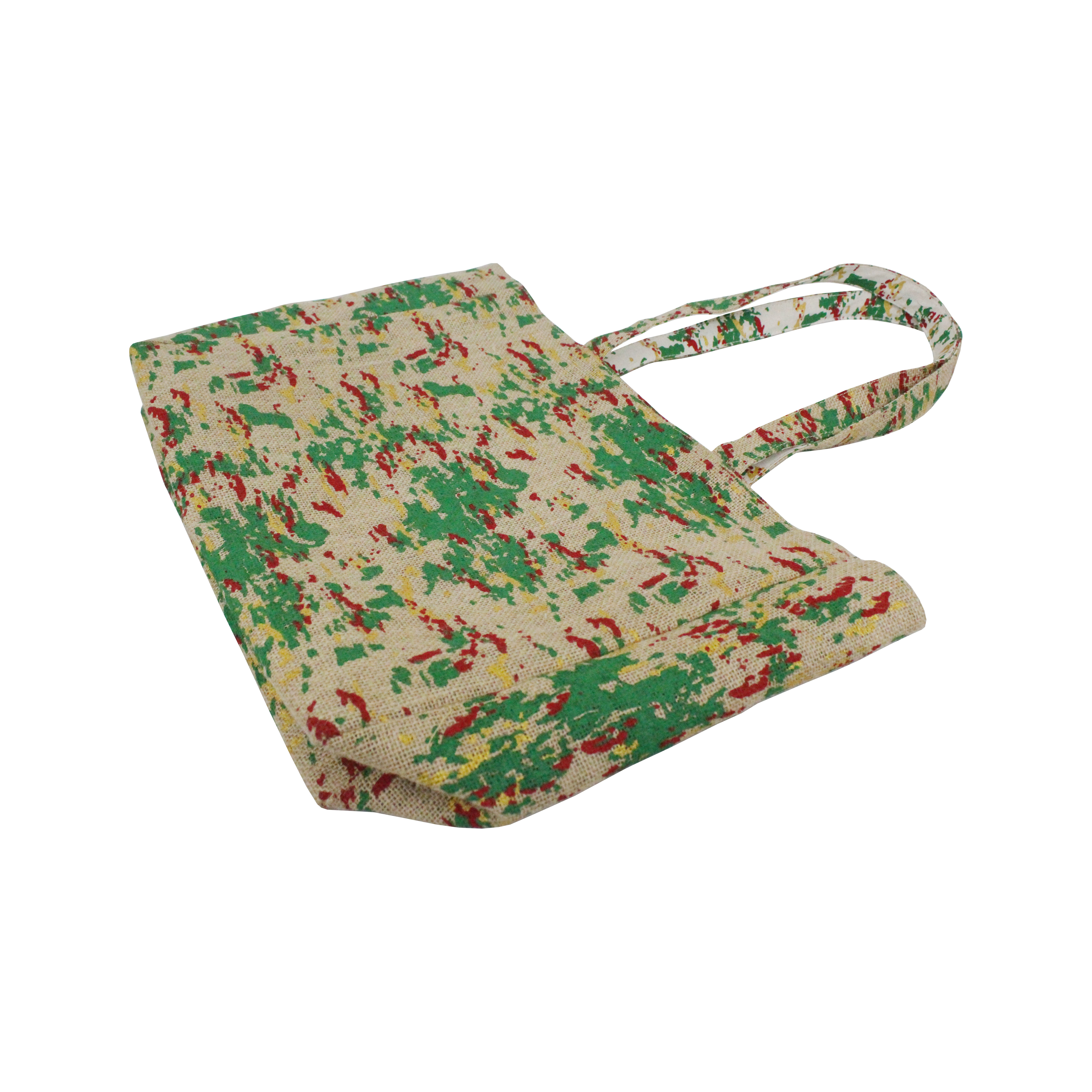 Jute & Cotton Fabric Reversible Tote Bag