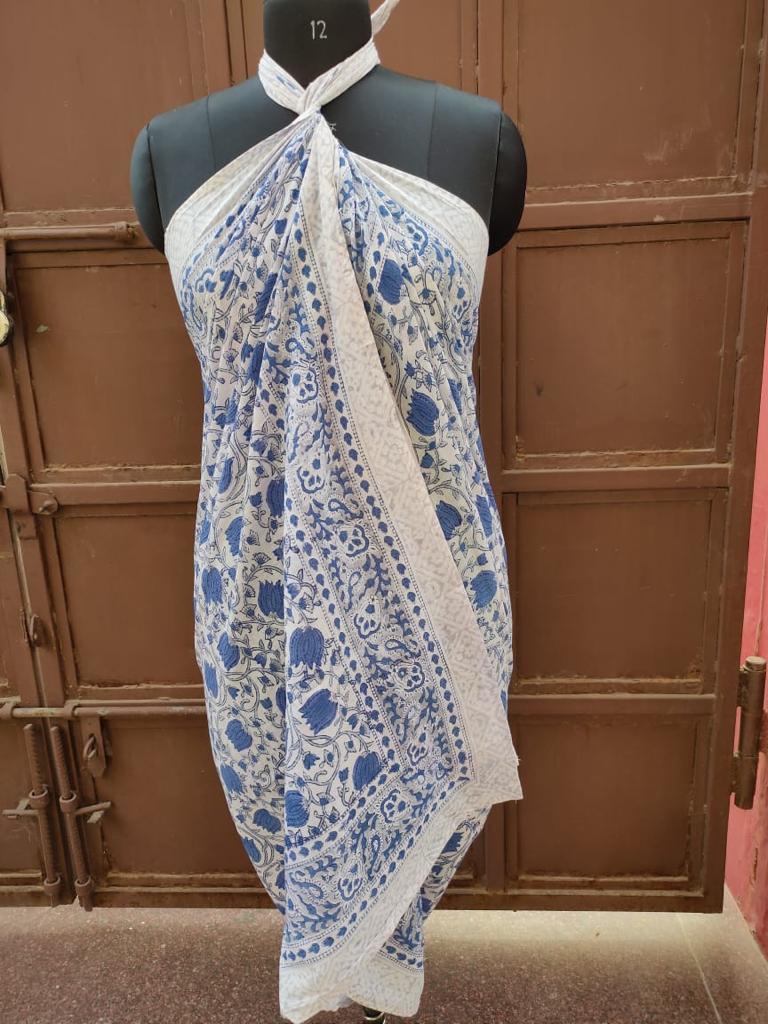 Women Handmade Printed Cotton Sarong