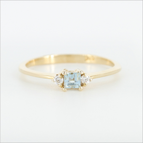 Freya Aquamarine Diamond Ring in 14K and 18K Gold – Tippy Taste Jewelry