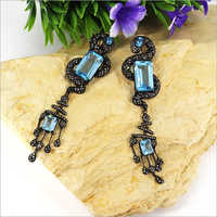 Blue Topaz Earrings Gender: Women