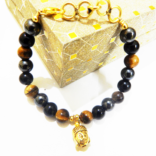 Triple Protection Bracelet with Buddha Pendant