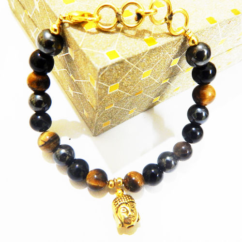 Fashion Triple Protection Bracelet With Buddha Pendant