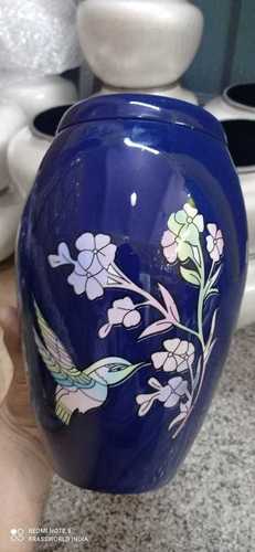 Beautifully Printed Blue Adult Cremation Urn Funeral Supplies