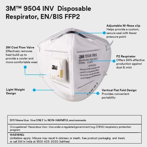 3M 9504INV DUST Respirator FFP2