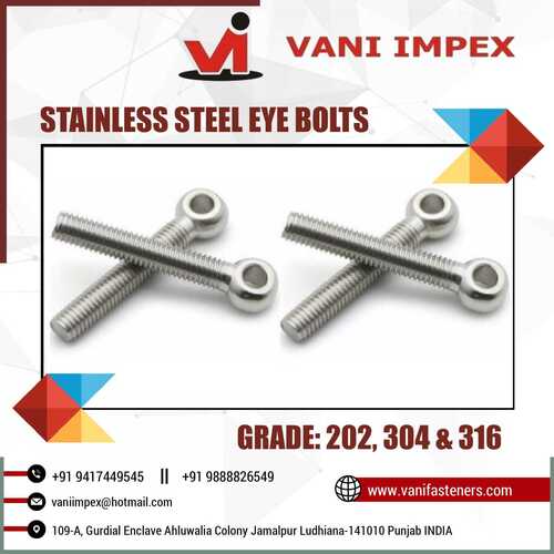 Ss 304 Gland Eye Bolt