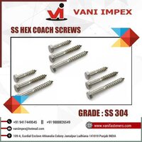 Ss Hex Coach Screw