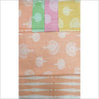 Multicolor Rayon Two Tone Slub Prints With Lurex Fabric